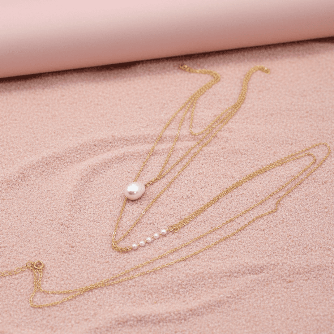 Elegant Pearl &amp; Crystal Long Tassel Back Chain Necklace