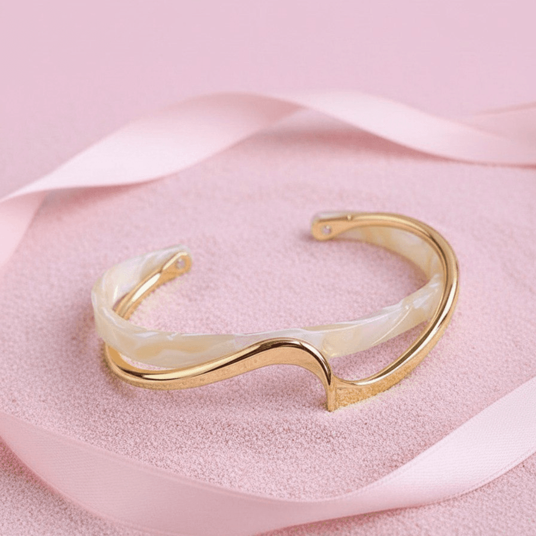 Trendy Gold-Plated Acetic Acid Cuff Bracelet