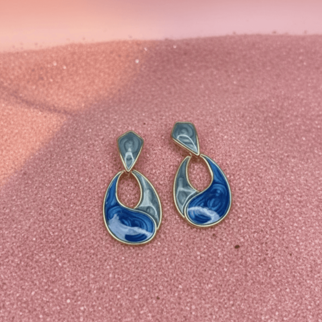 Trendy Gold-Plated Geometric Drop Earrings