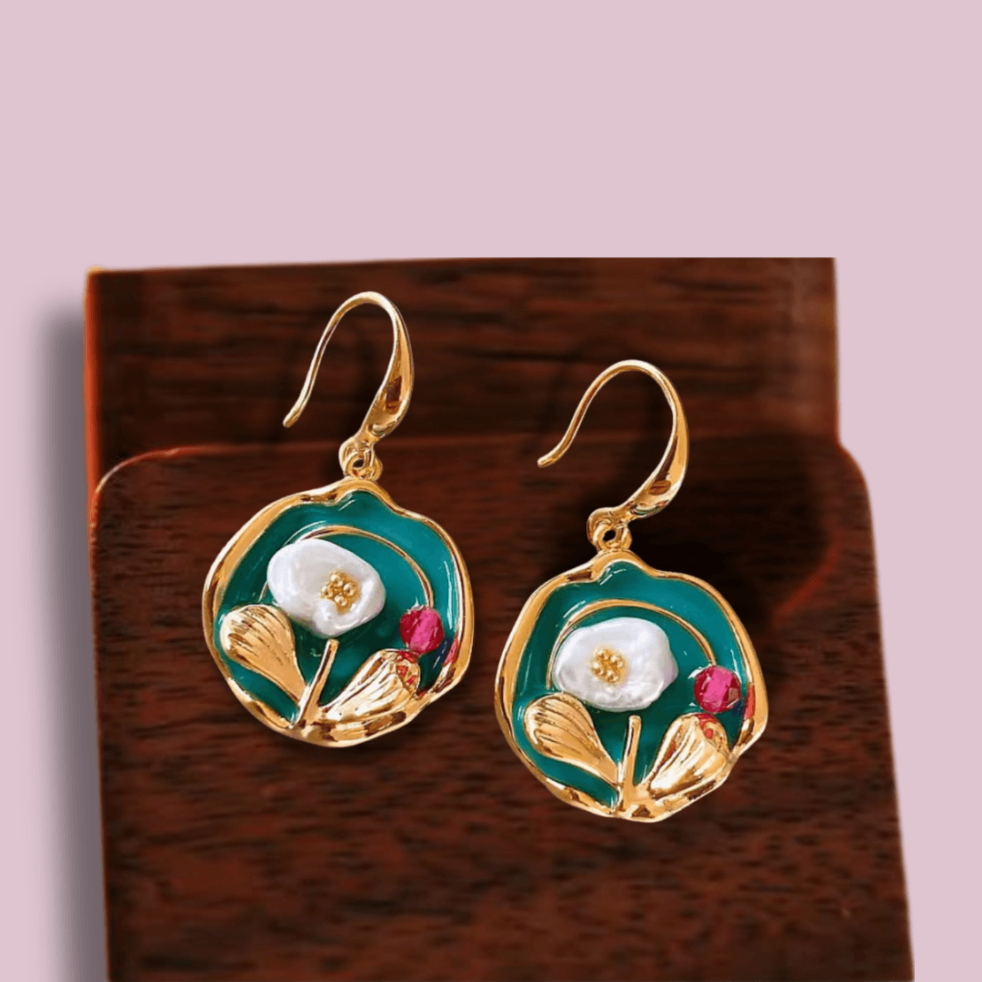 Vintage Oil Painting Style Earrings